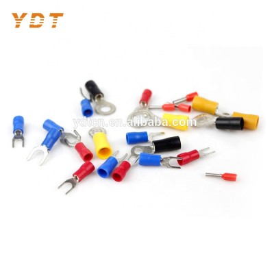 Different type tubular non insulation tube pvc terminal compression cord fork copper electrical cable lugs ve type