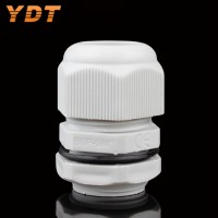 Wholesale customized high quality white plastic flat type nylon ip68 thread cable gland